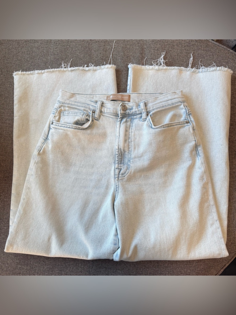 7 For All Mankind Luxe Vintage Ultra High Waist Cropped Jo Jeans Size 27 - Picture 4 of 8